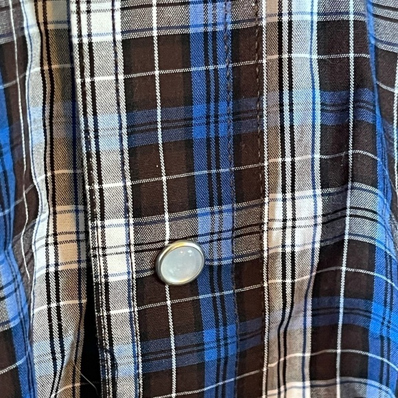 Wrangler size large pearl snap rodeo western shirt work wear - Picture 9 of 16